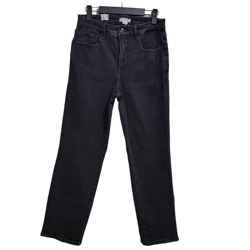 Good American Black Straight Leg Jeans